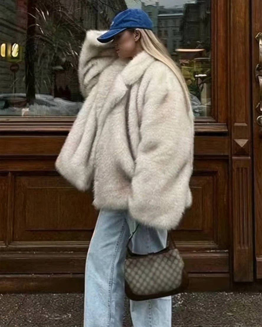 SOERA Tilda Faux Fur Coat - Jackets - mA1764442362182561973 Beige S