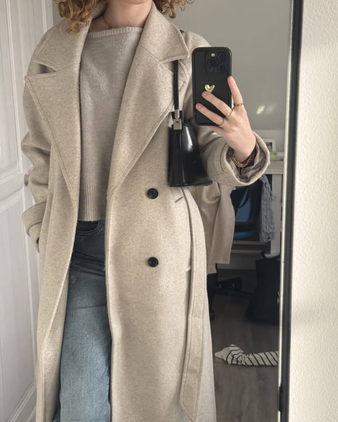 Maria Dubbelknäppt Lång Kappa