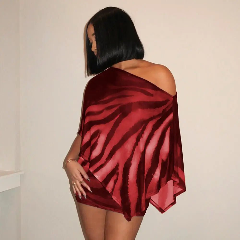 SOERA Mariana Zebra Print Two-Piece Set - Matching Sets - SOERA-091587-DEF-OS-67529 Red S