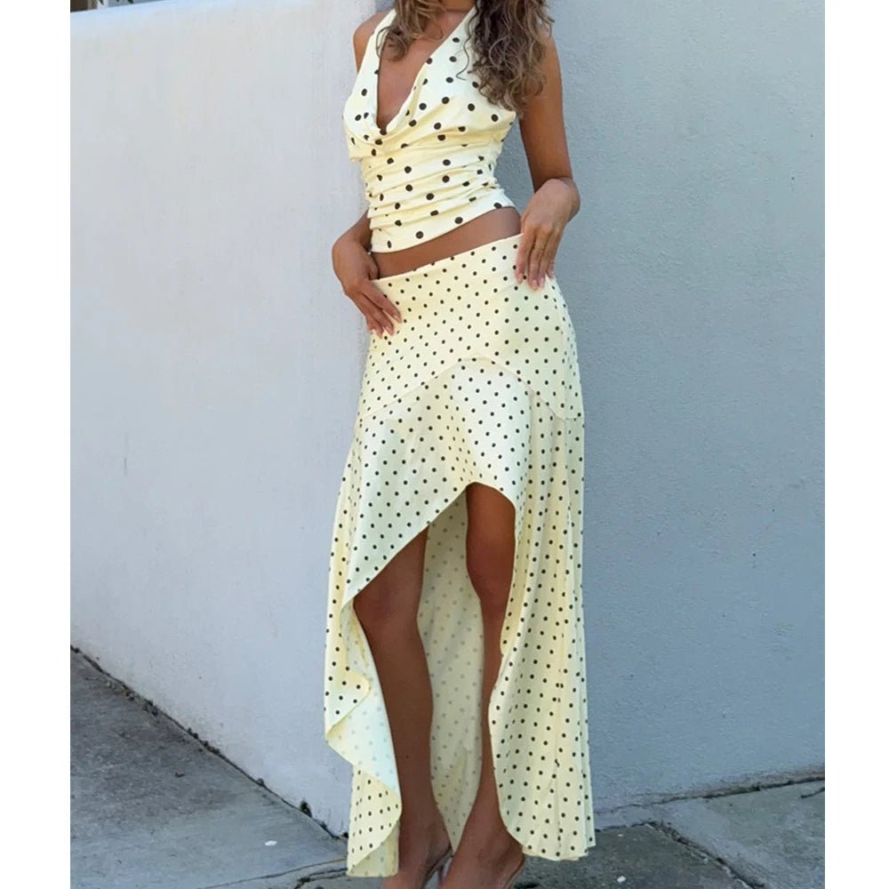 SOERA Sylvia Polka Dot Two-Piece Set - Matching Sets -  White S
