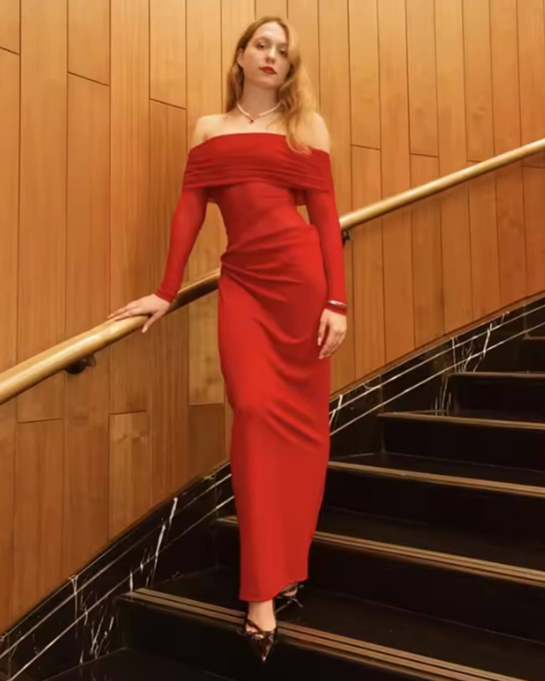 Shiela Ruched Mesh Maxi Dress