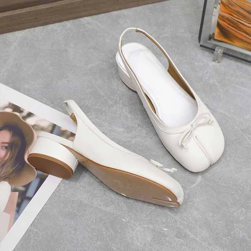 SOERA Beatrice Split - Toe Ballet Mary Jane Heels - Shoes -  White 38