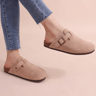 Minerva slip-in-sandaler med justerbart spänne