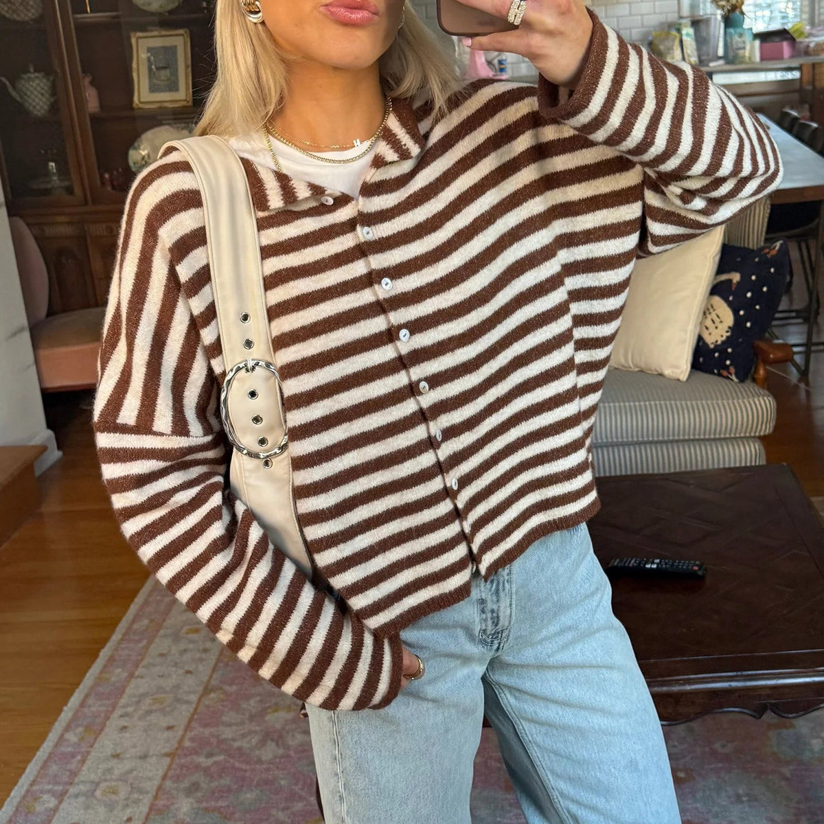 Sofia randig cardigan
