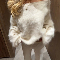 Meryl Off-Shoulder Mohairtröja